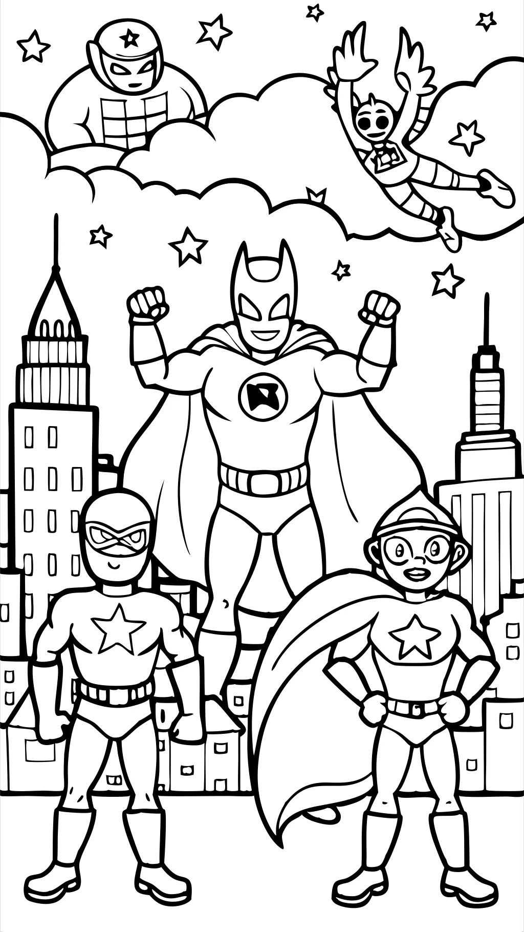 coloring superhero pages